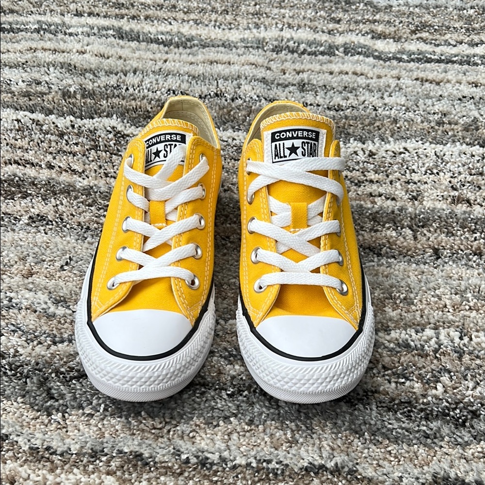 Converse Yellow and White Sneakers Vibrant Canvas Design